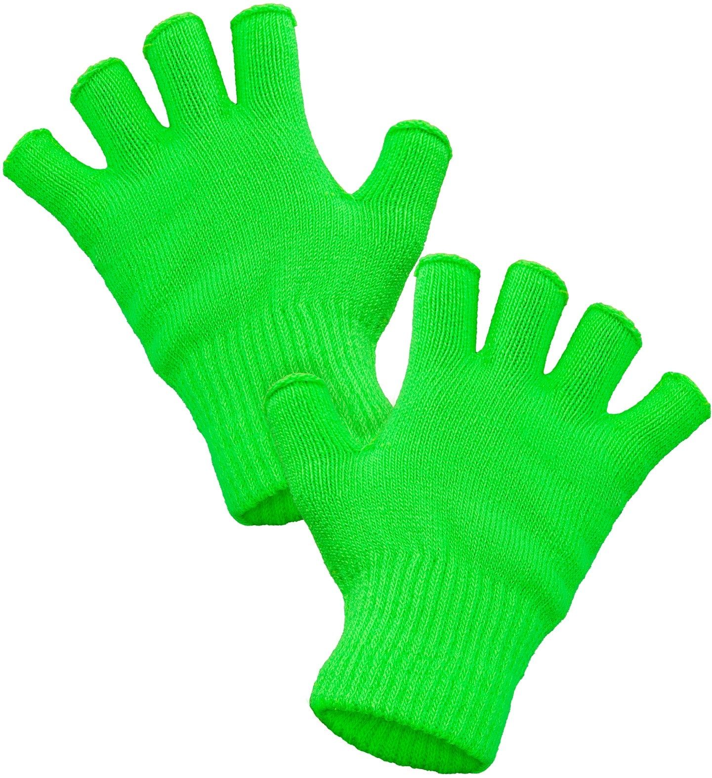 Vingerloze Handschoenen Neon Groen Dames Mannen