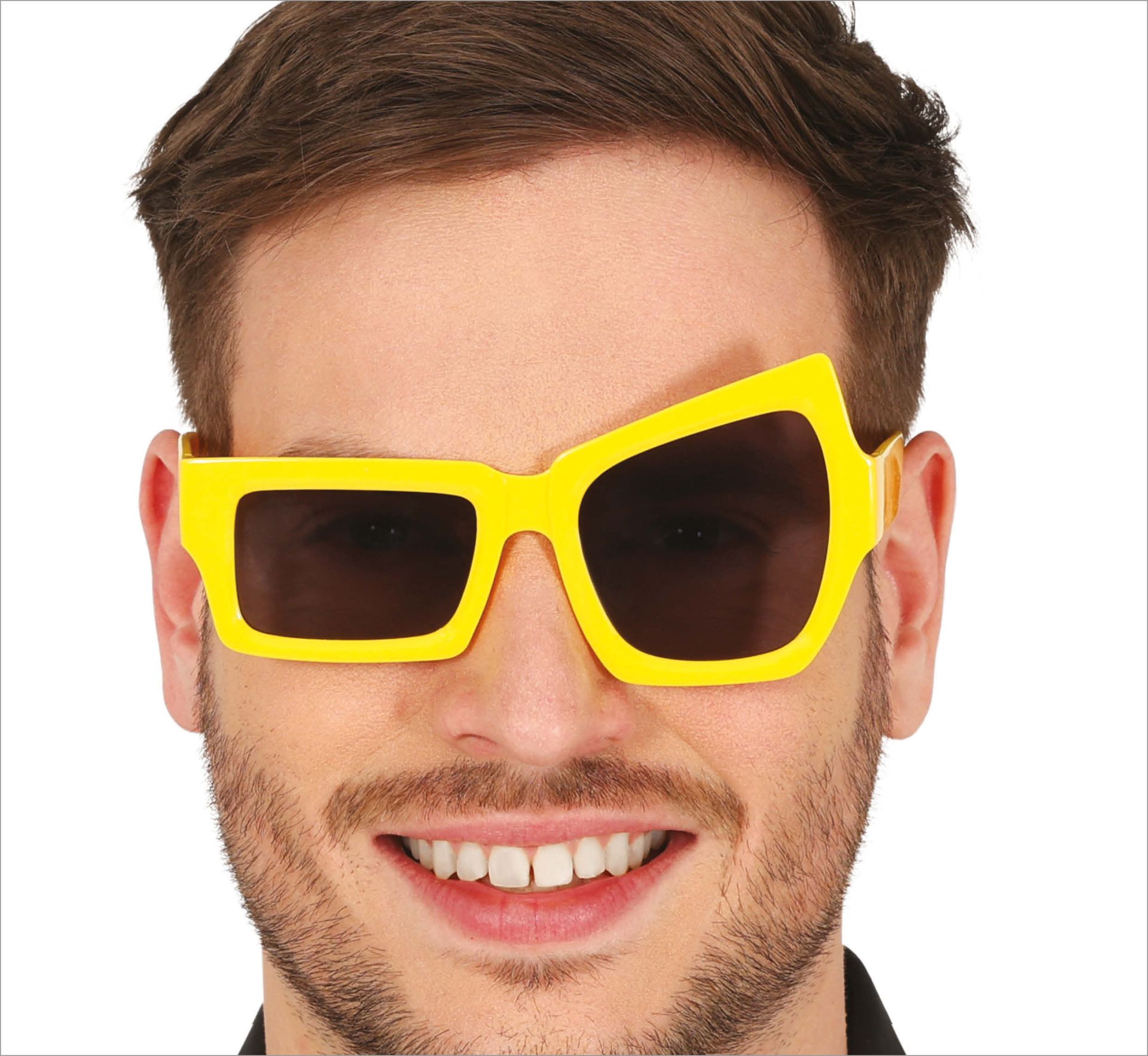 Vintage Grappige Gele Bril