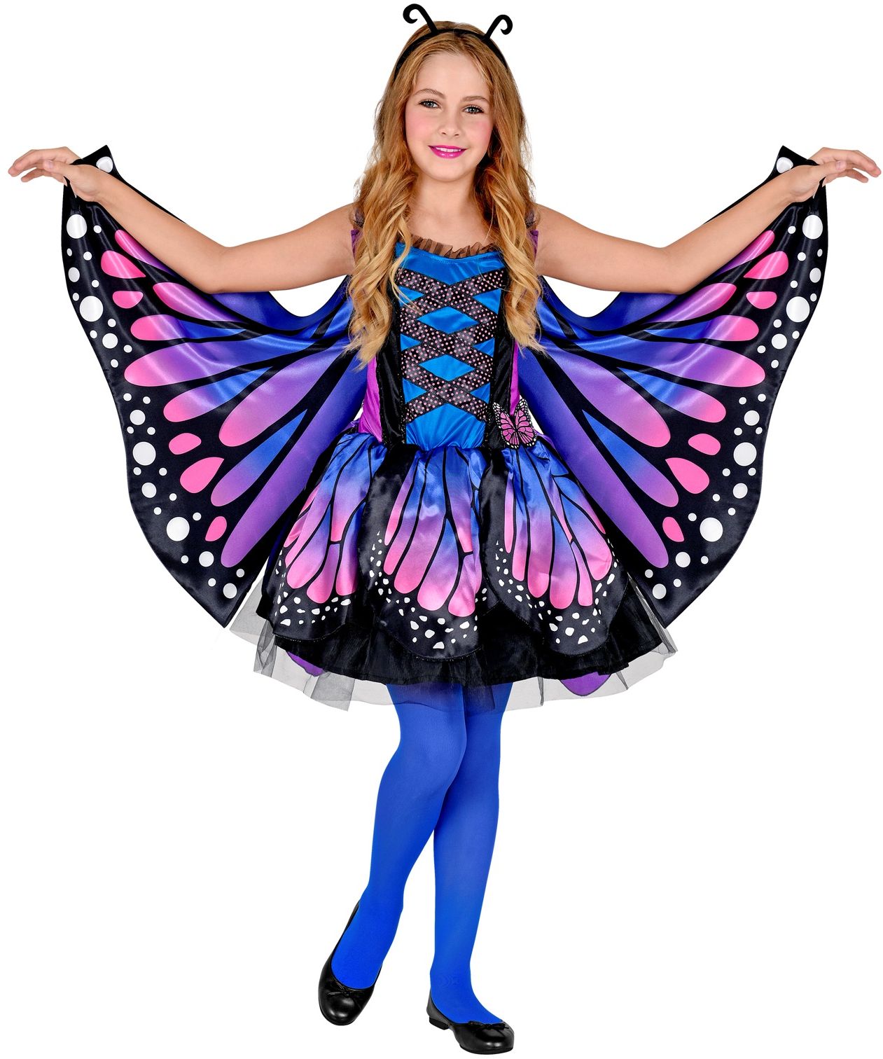 Vlinder outfit met vleugels meisjes