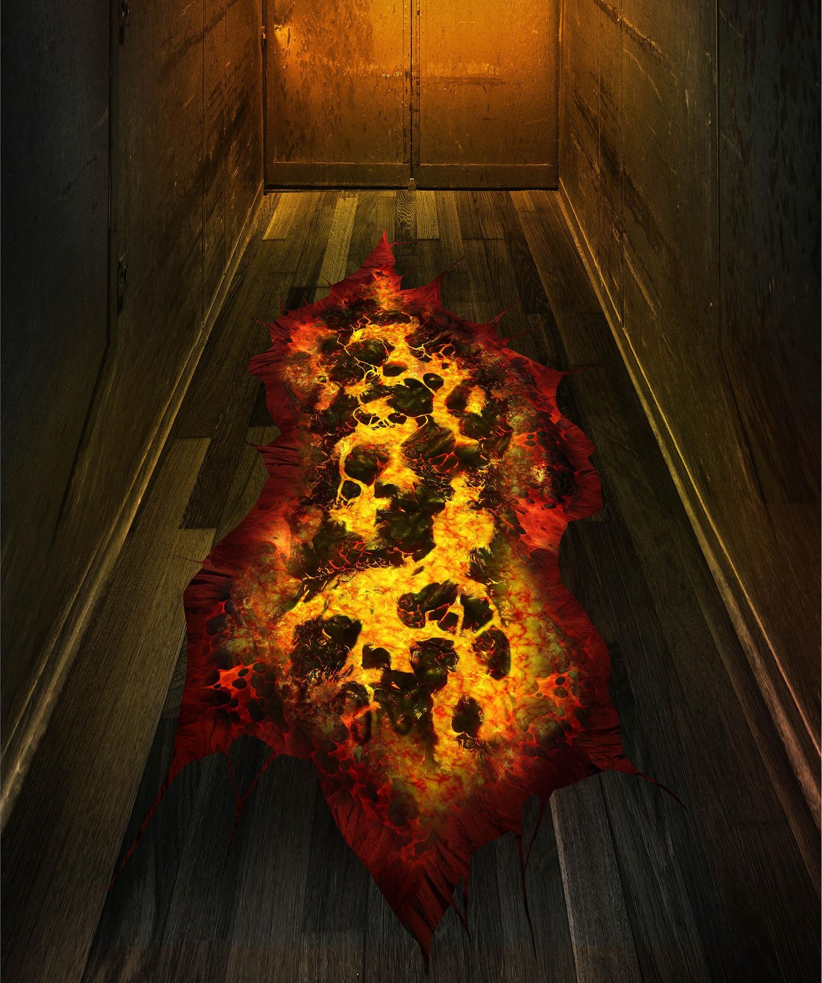Vloerdecoratie lava halloween