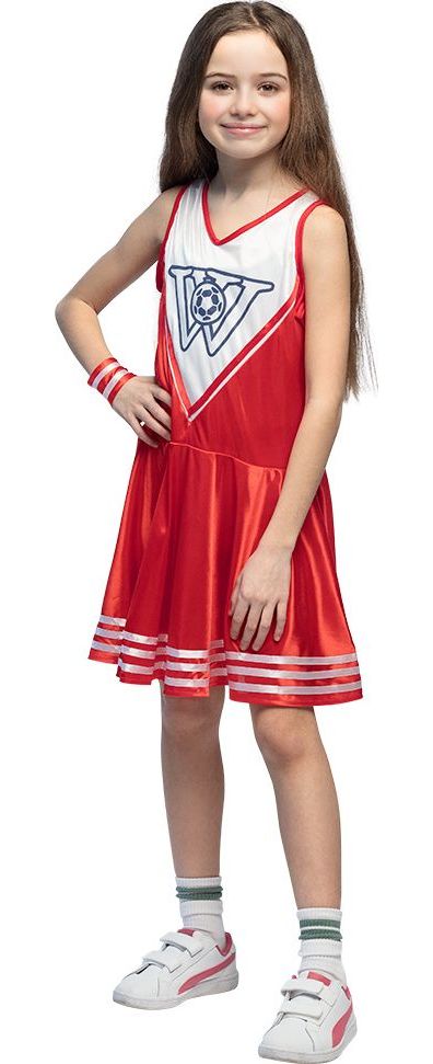 Voetbal cheerleader meisjes rood en wit