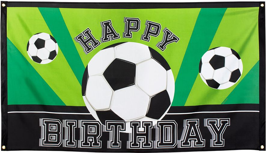 Voetbal verjaardag thema vlag
