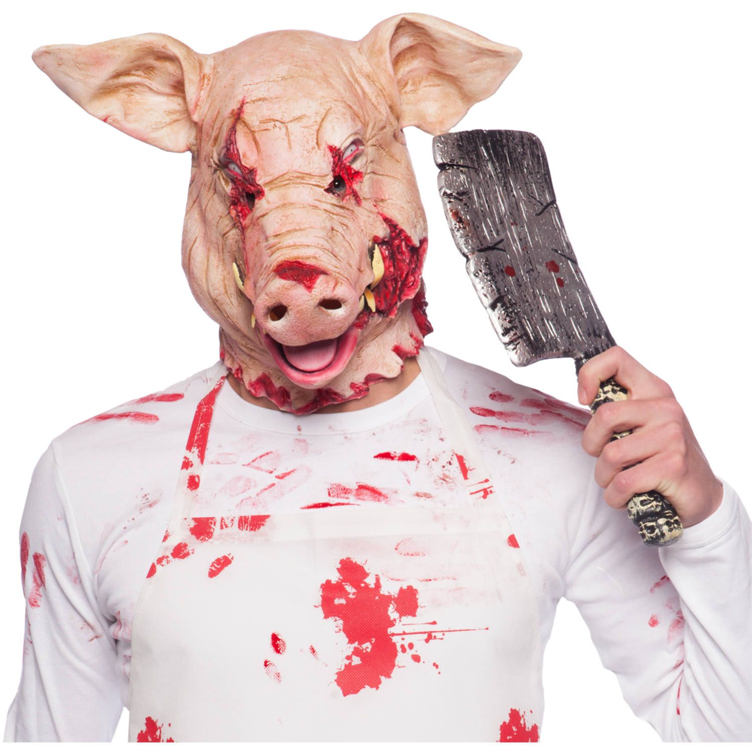 Volledig hoofd masker horror pig latex