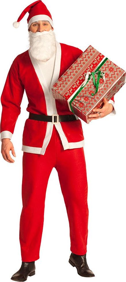 Volledig kerstman kostuum rood