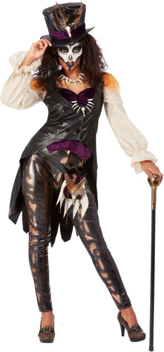 Voodoo Heks Dokter Kostuum Dames Zwart