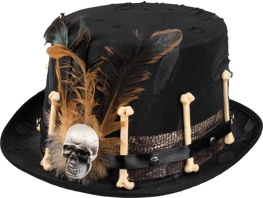 Voodoo hoge hoed zwart