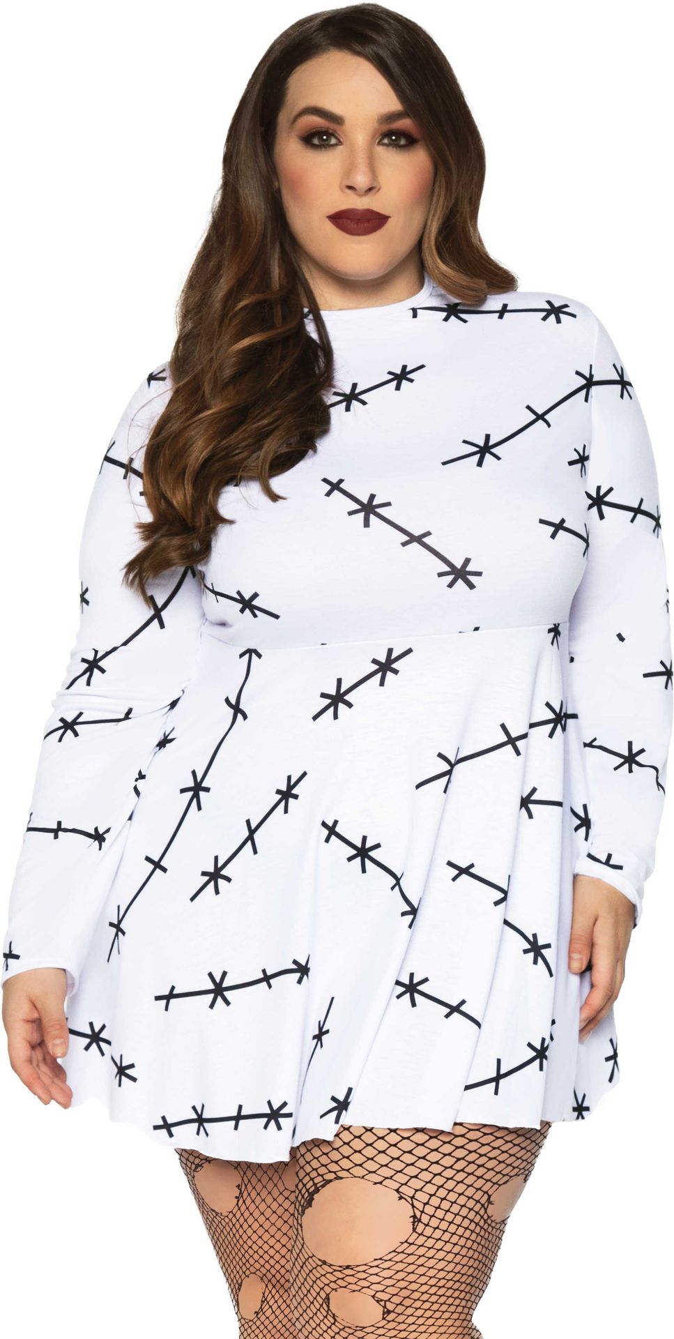 Voodoo jurkje hechtingen plus size