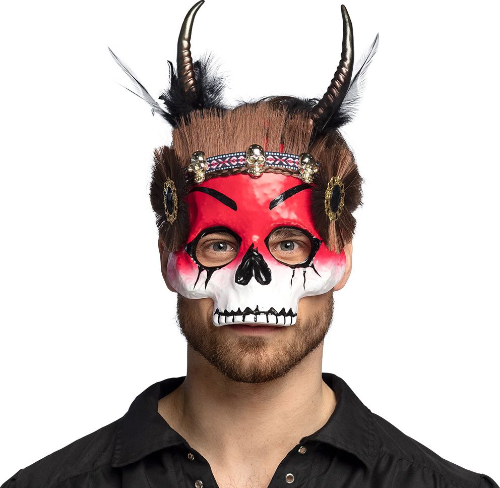 Voodoo Mawu Halfmasker Halloween