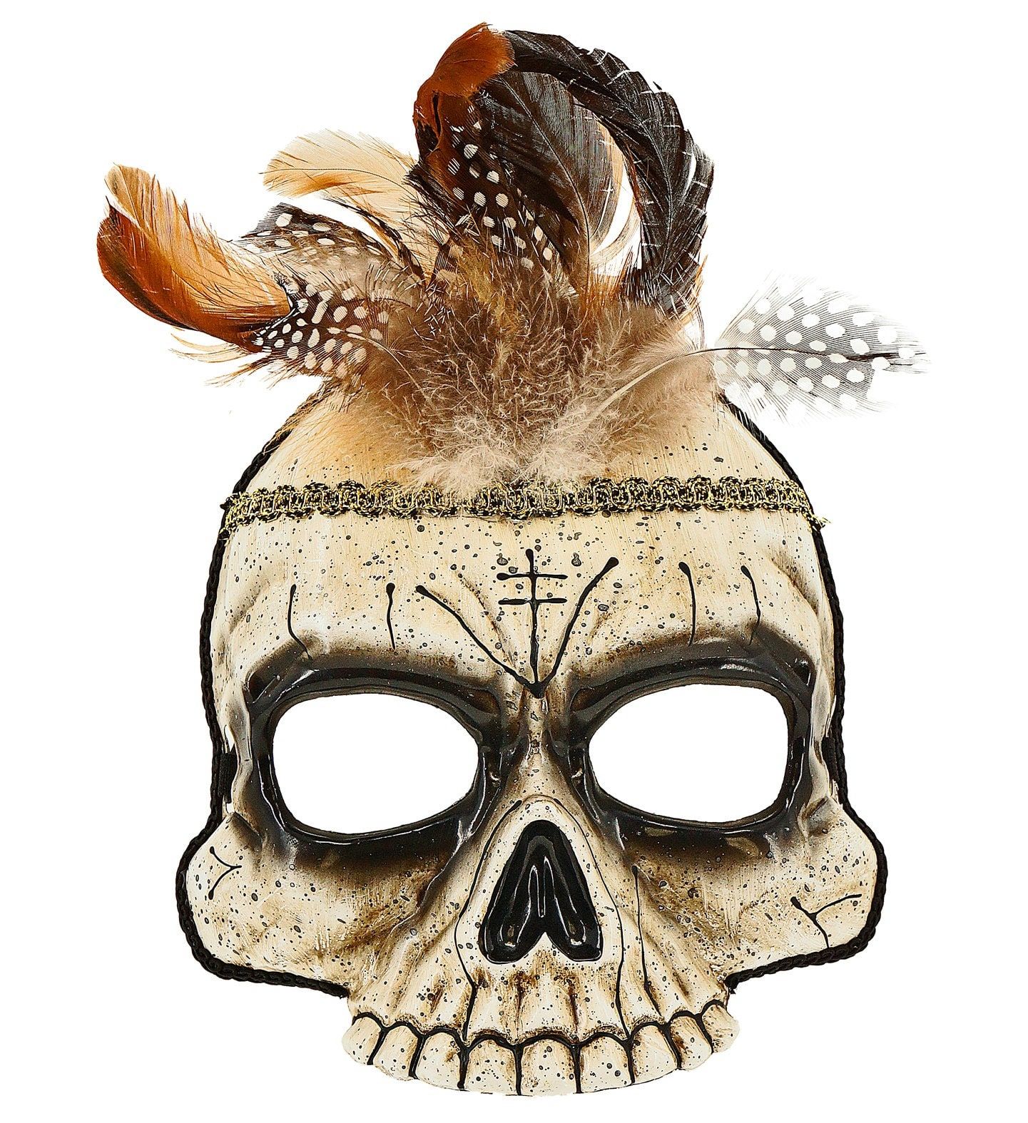 Voodoo Schedel Masker Halloween Dames Heren