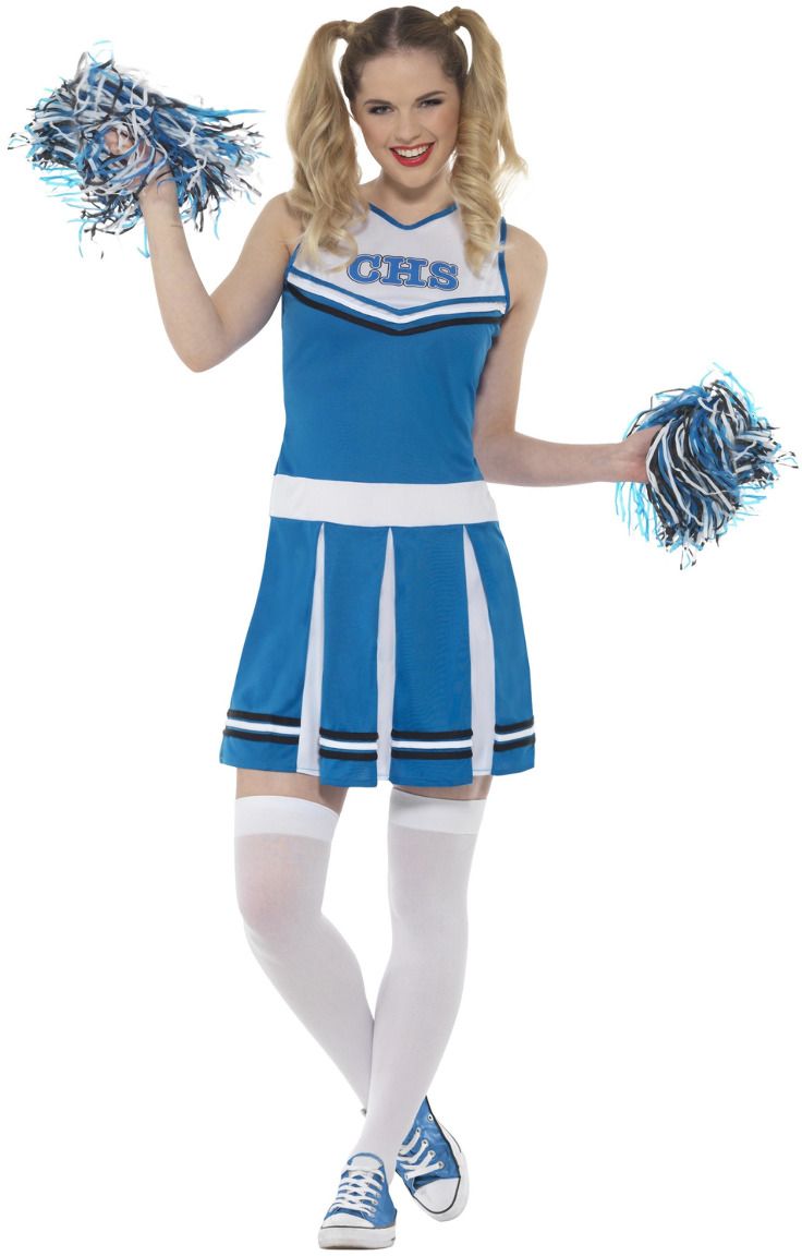 Vrouwen cheerleader pakje blauw