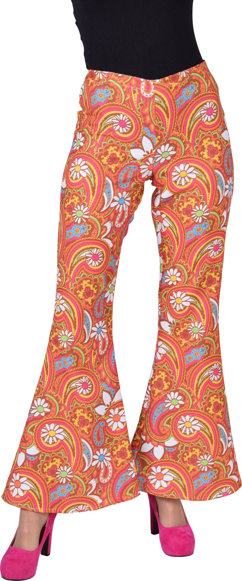 Vrouwen hippie broek oranje
