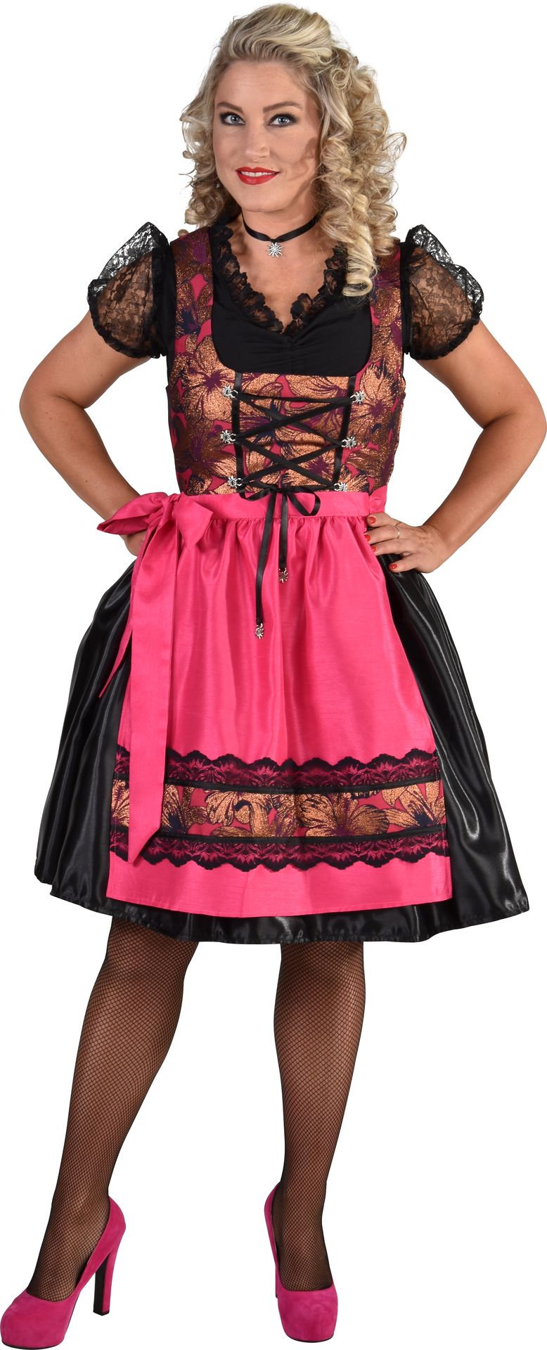 Vrouwen Oktoberfest outfit roze