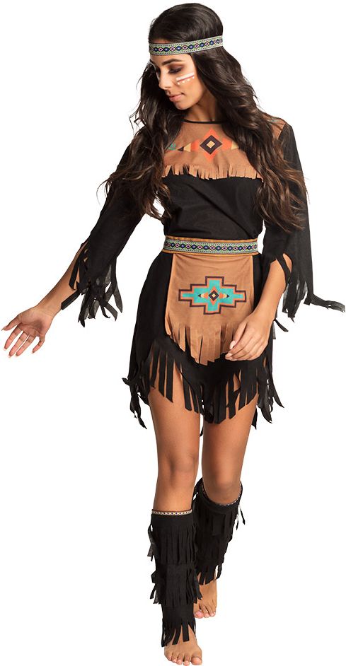 Vrouwlijke indiaan outfit zwart