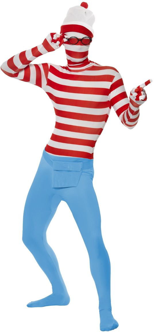 Waar is Wally morphsuit carnaval