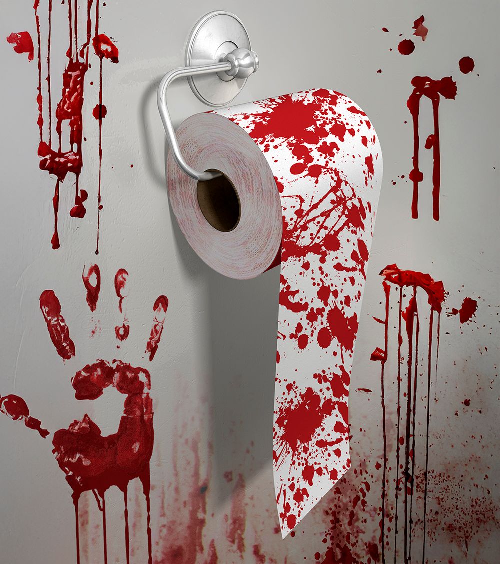 Wc Papier met Bloed