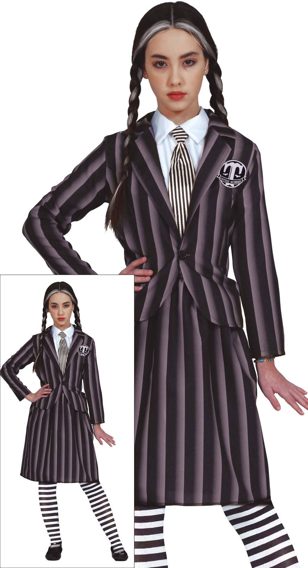 Wednesday Addams Family School Uniform Meisjes 14-16 Jaar