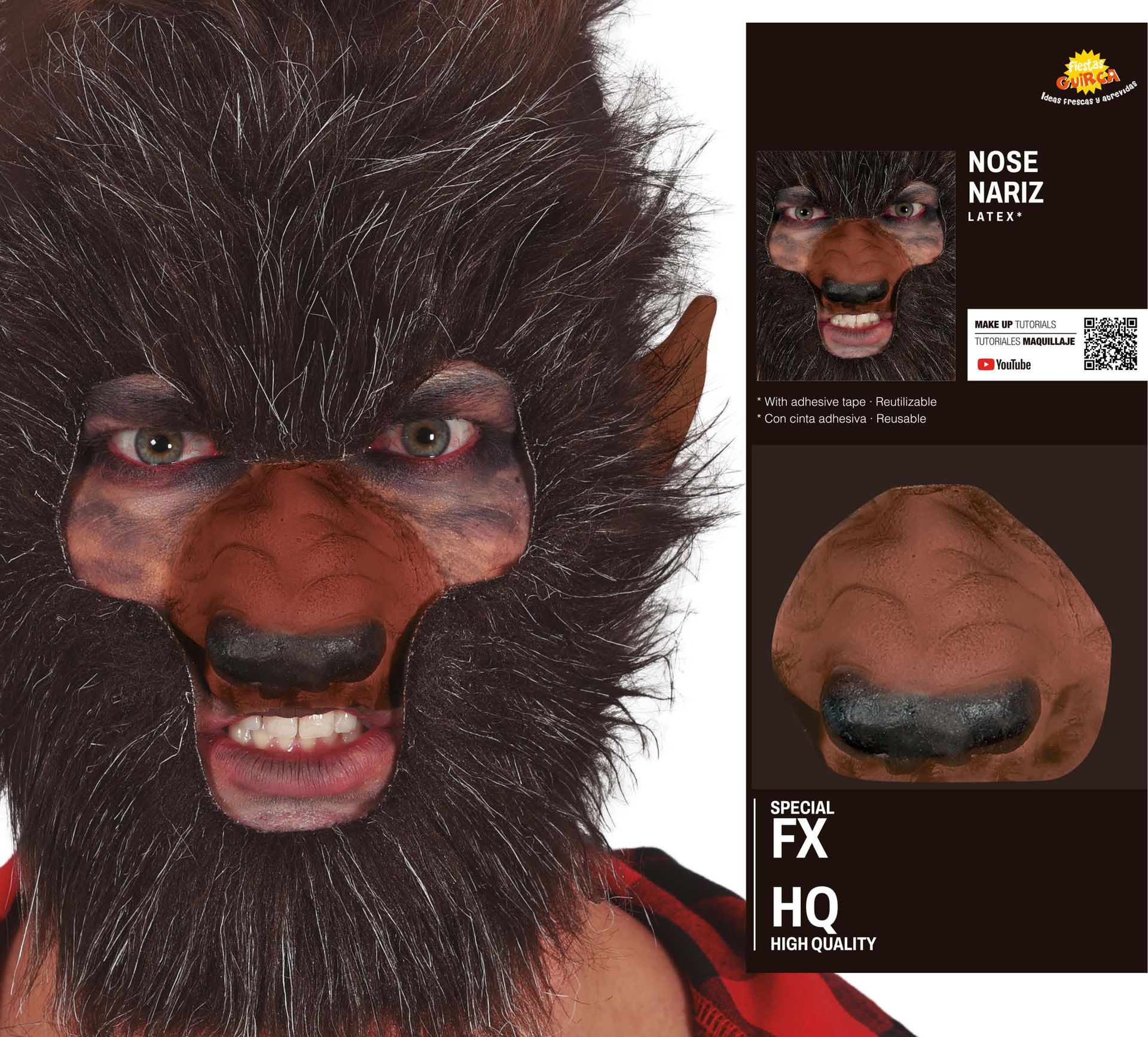 Weerwolf nep neus halloween