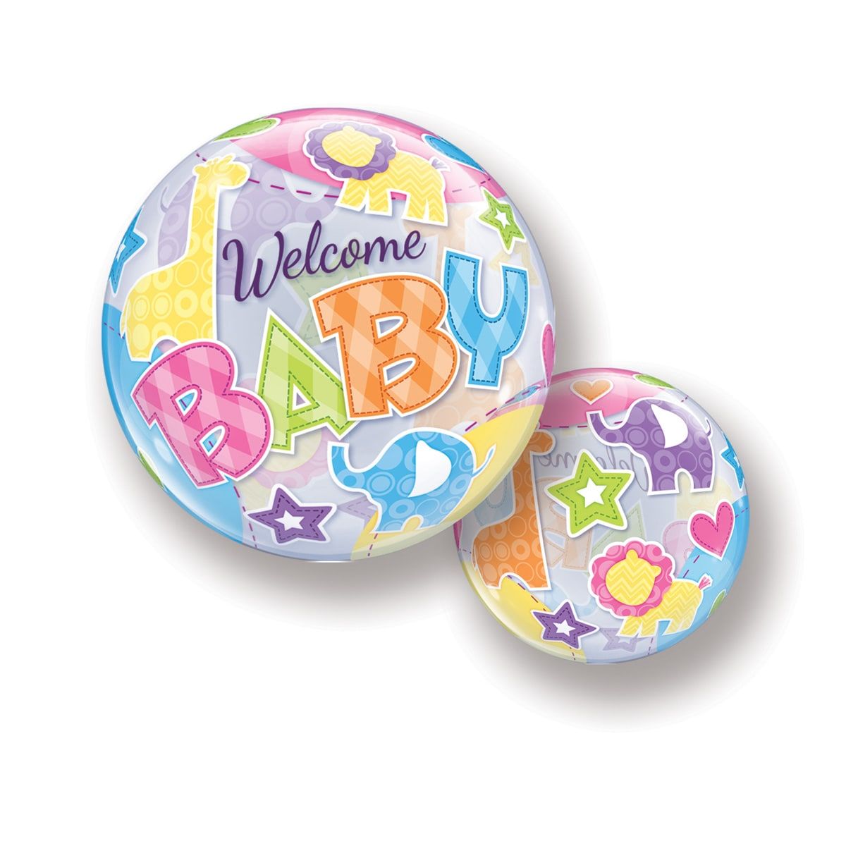 Welcome Baby bubbles ballon 56cm