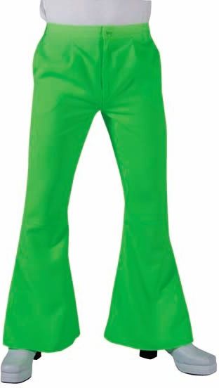 Wijde disco broek groen