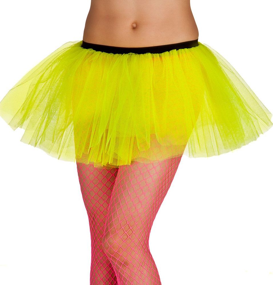 Wijde tutu dames neon geel