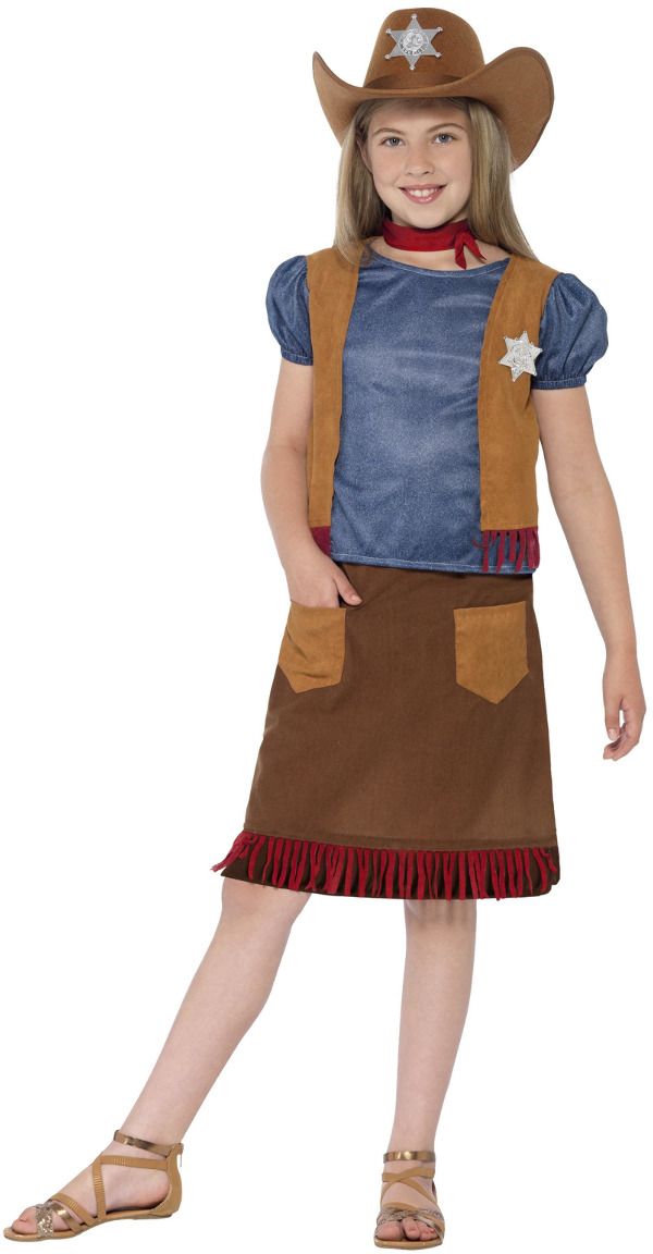 Wilde westen cowboy meisjes outfit