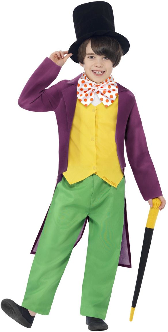 Willy Wonka groen gele outfit