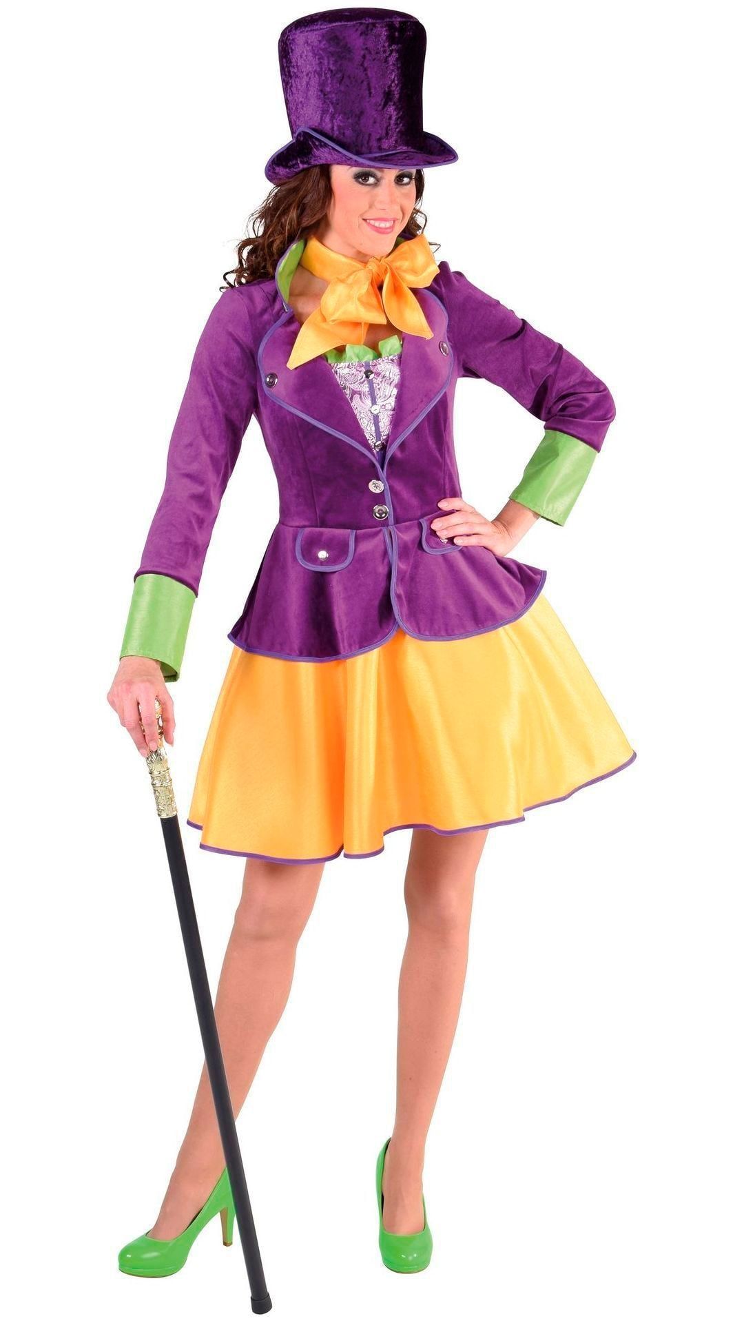 Willy Wonka kostuum paars vrouwen