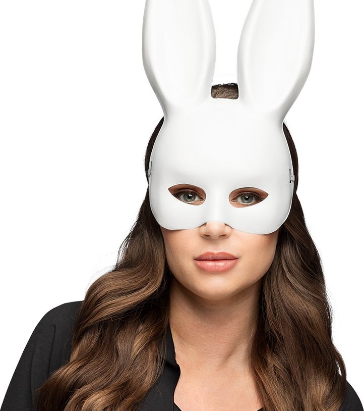 Wit Bunny Halfmasker
