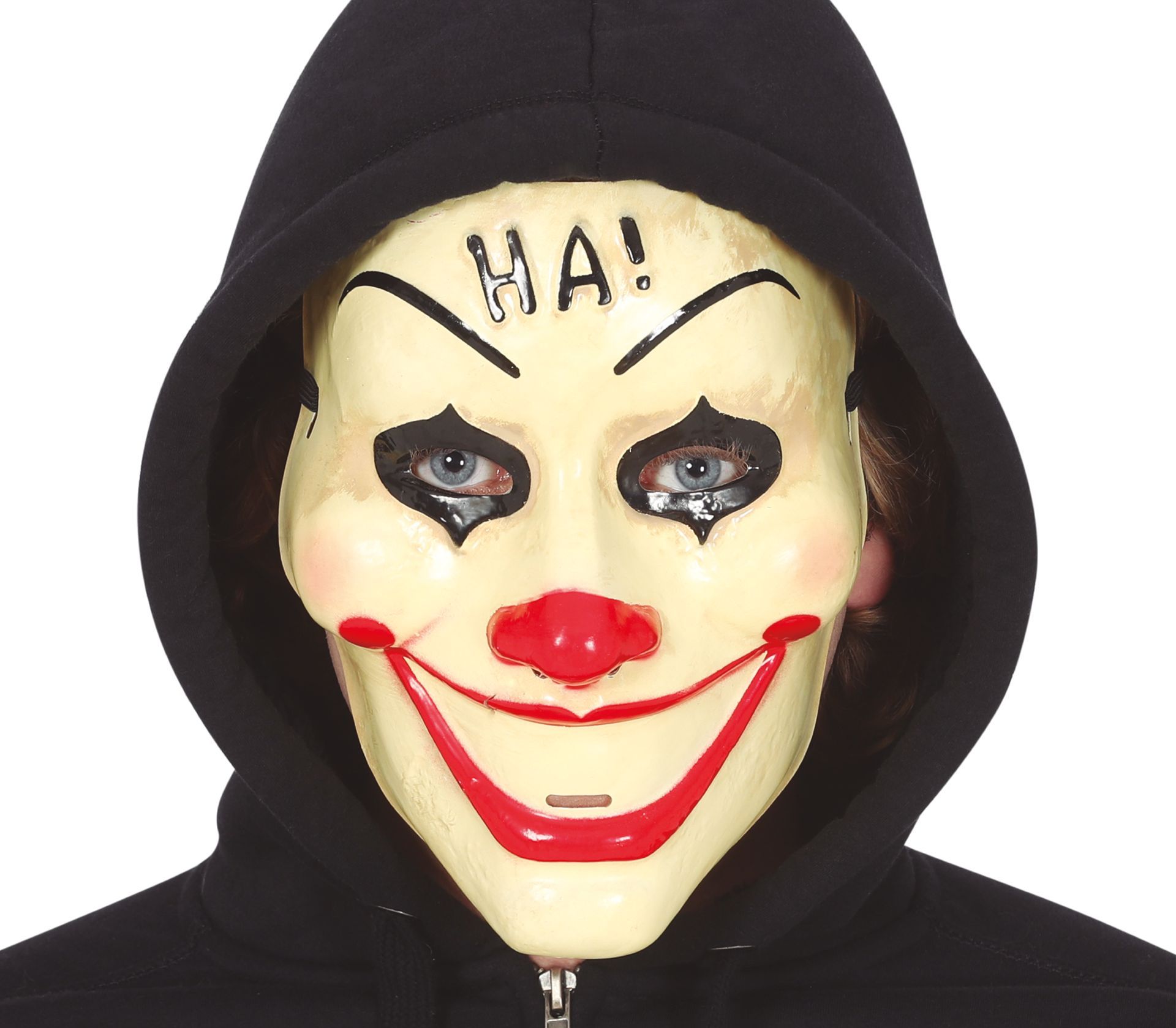 Wit clown masker
