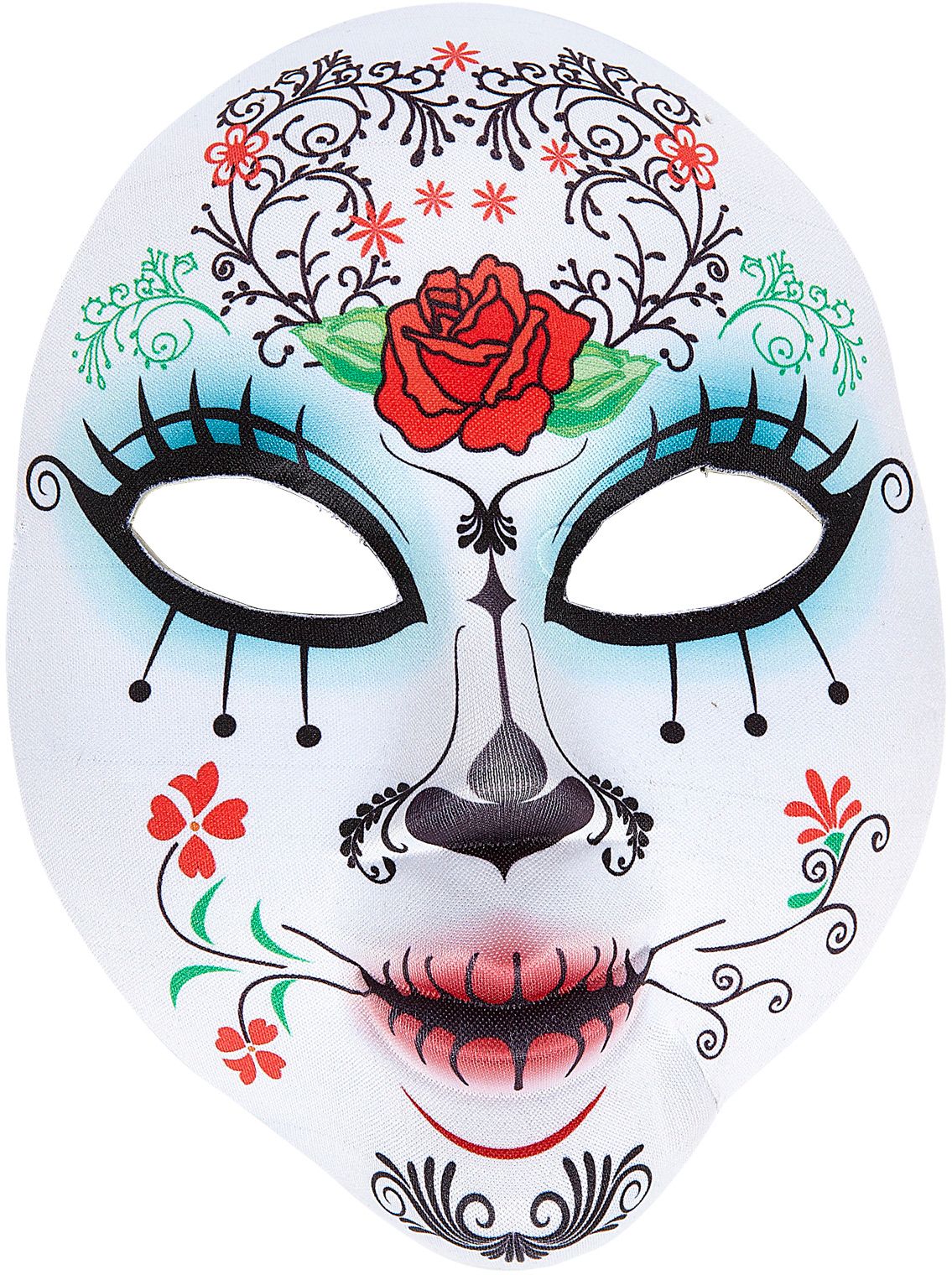 Wit day of the dead gezichtsmasker