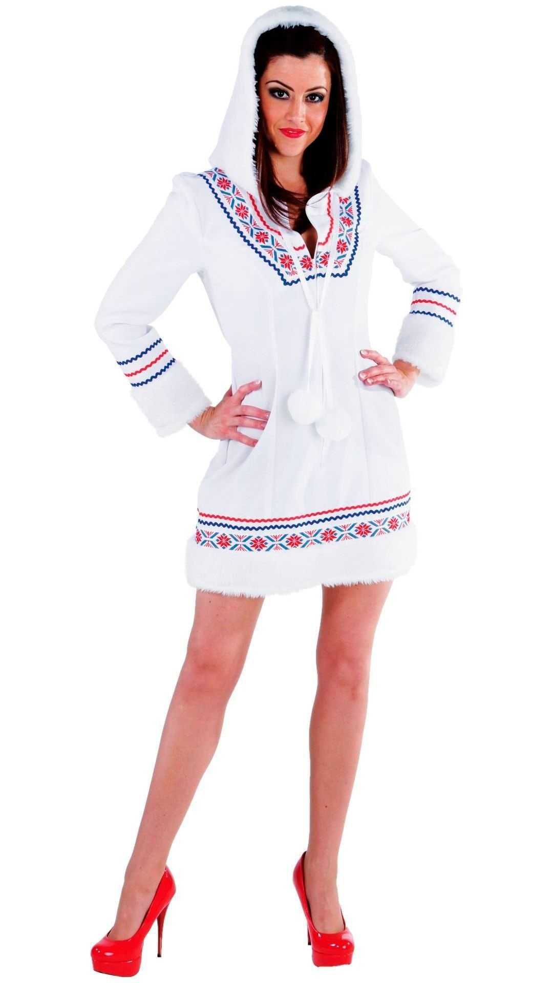 Wit eskimo kostuum vrouwen