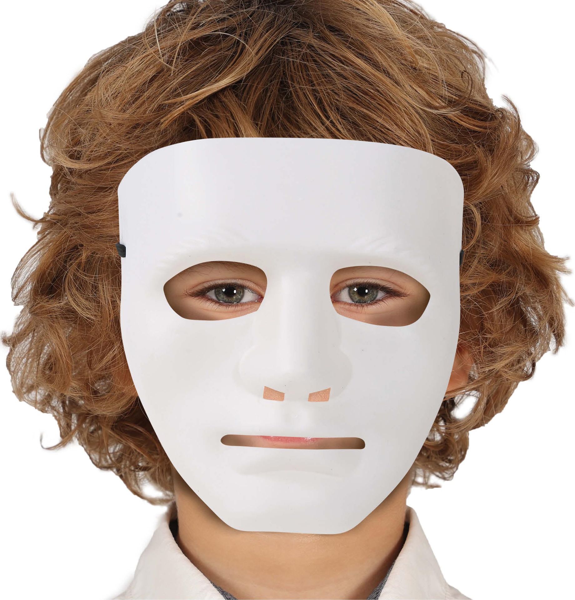 Wit gezicht masker kind halloween
