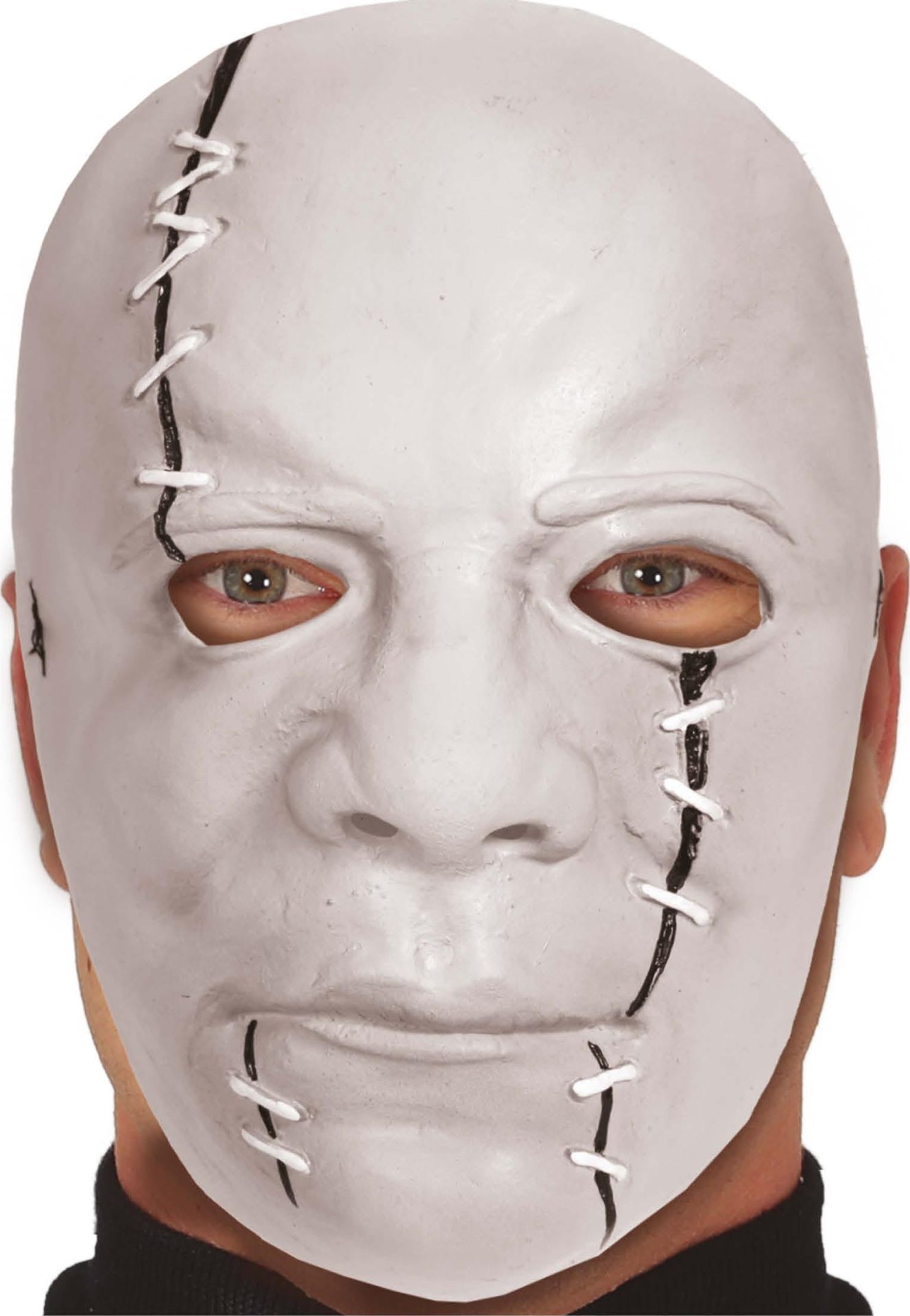Wit gezicht met littekens masker halloween