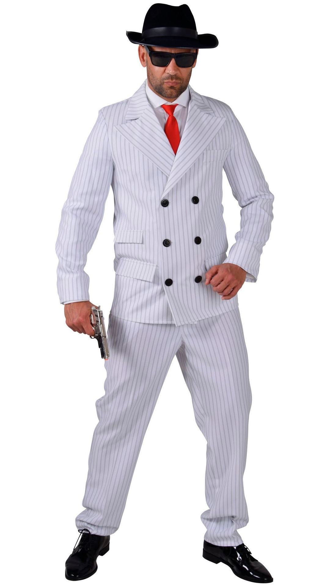 Wit maffia outfit mannen