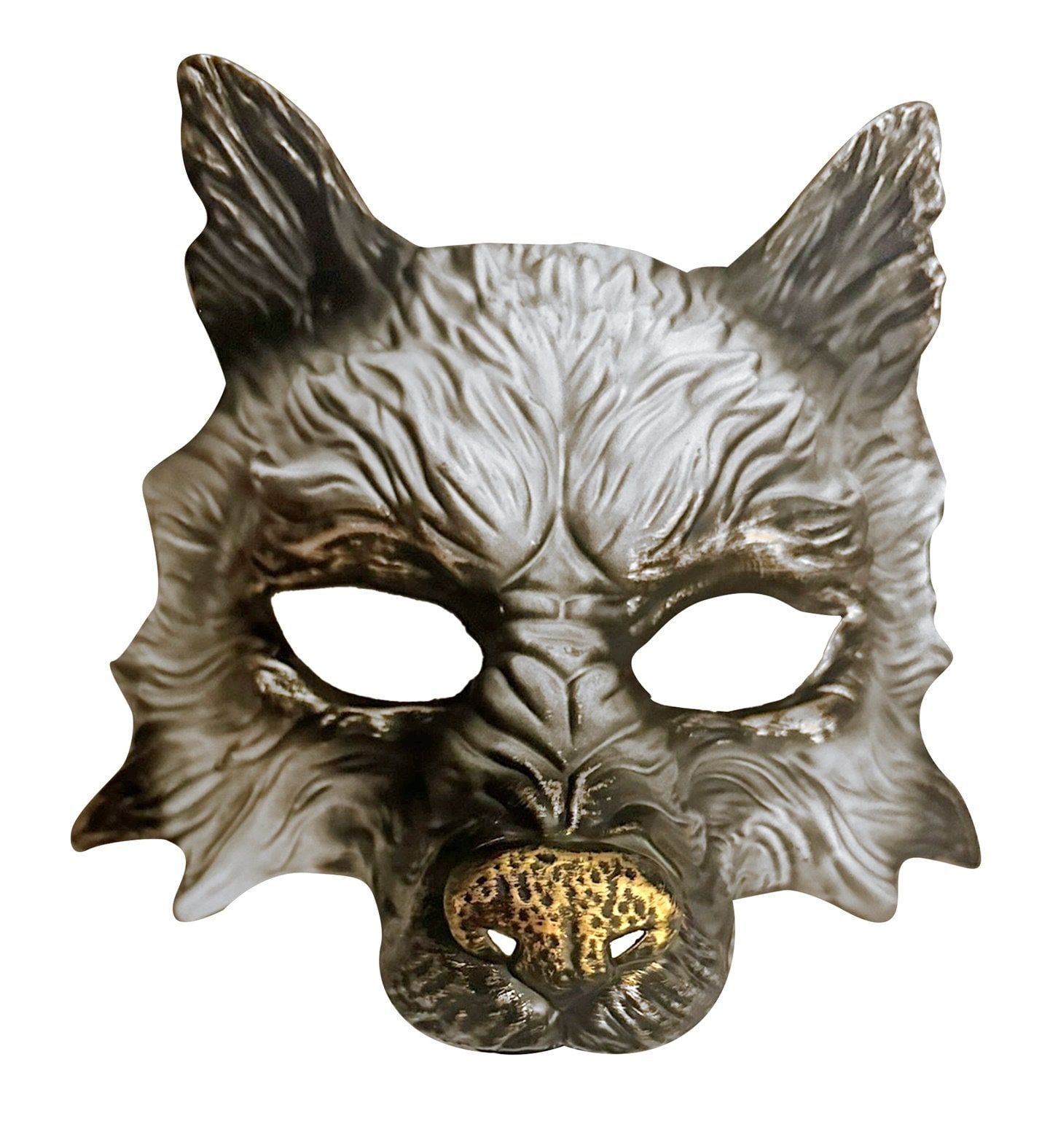 Wit met Goud Wolf Halfmasker