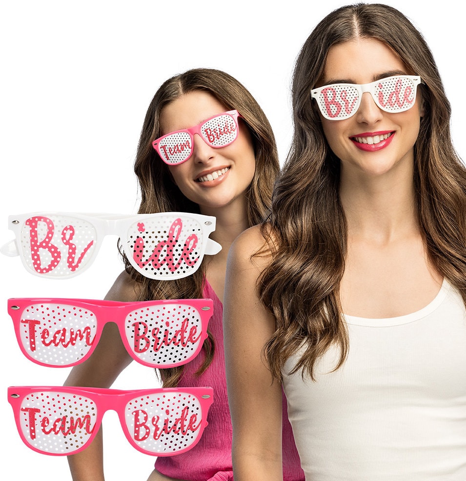Wit Roze Brillenset Dames Team Bride