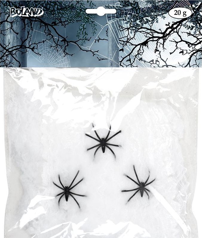 Wit spinrag met spinnen halloween