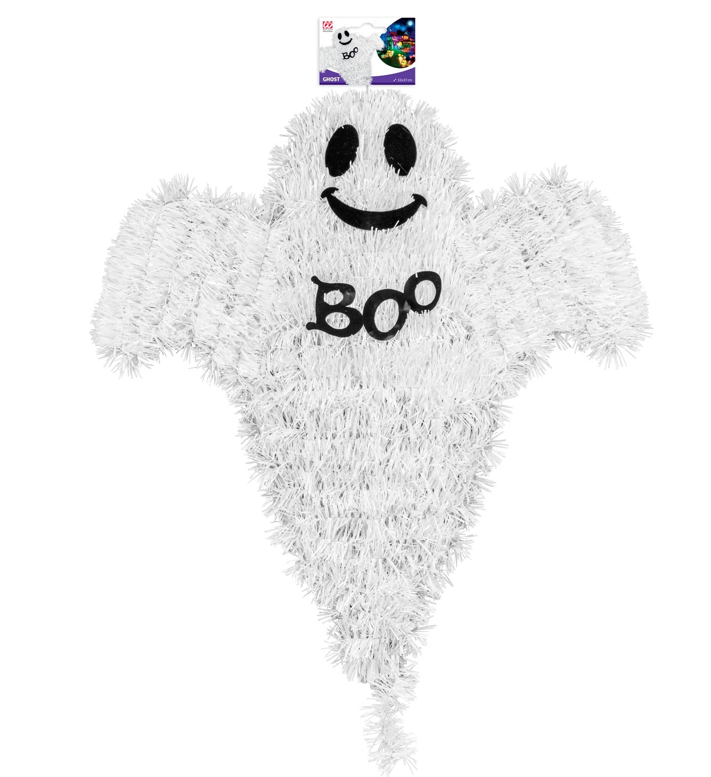 Wit Spook Tinsel Ghost Halloween Wanddecoratie