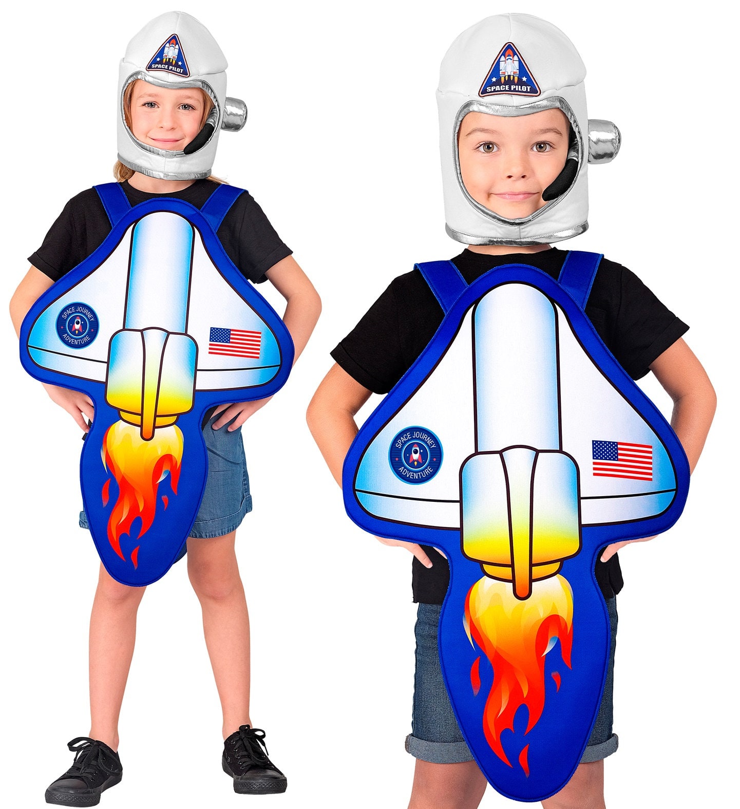 Witte Astronaut Verkleedset met Helm Kind 110-116 cm