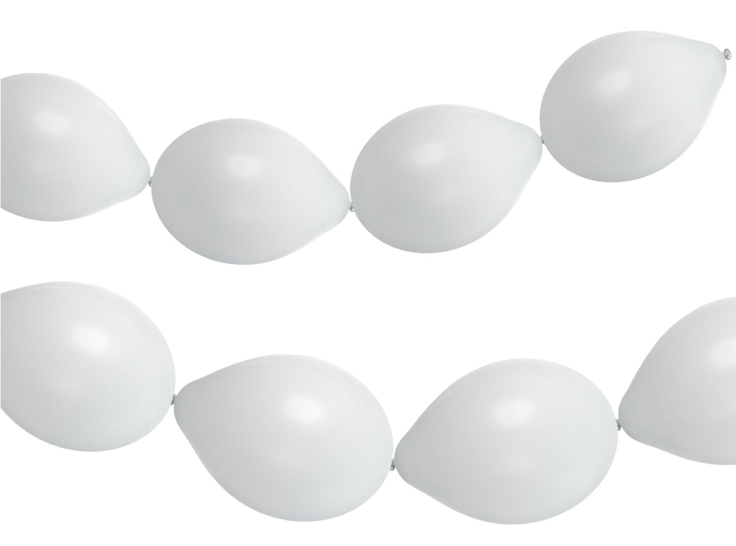 Witte ballonnenslinger matte kleur