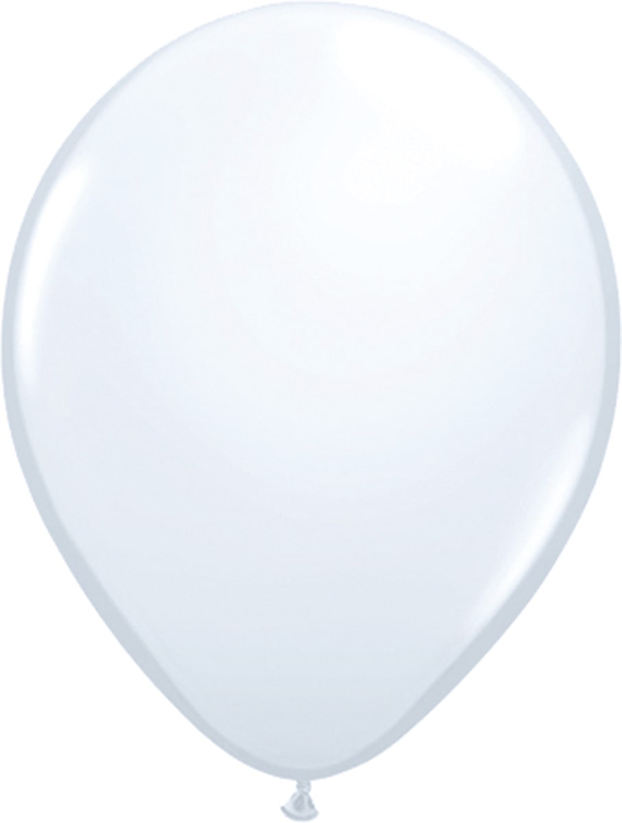 Witte basic ballonnen 100 stuks