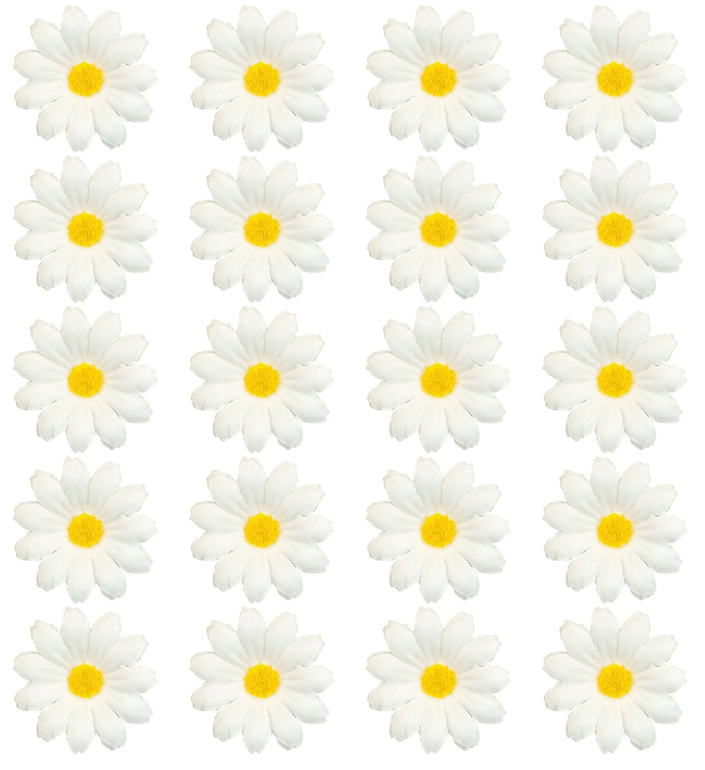 Witte Bloemen Decoratieset 20 Stuks