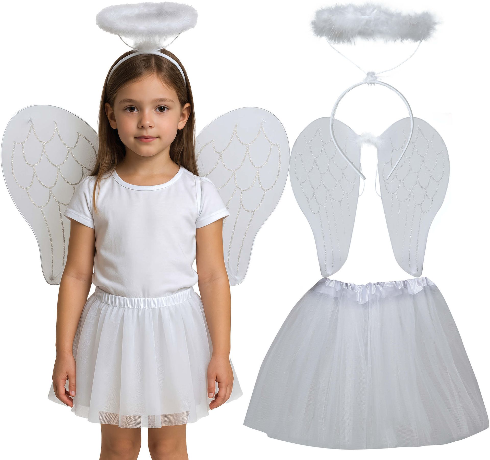 Witte Engel Outfit Set Meisjes