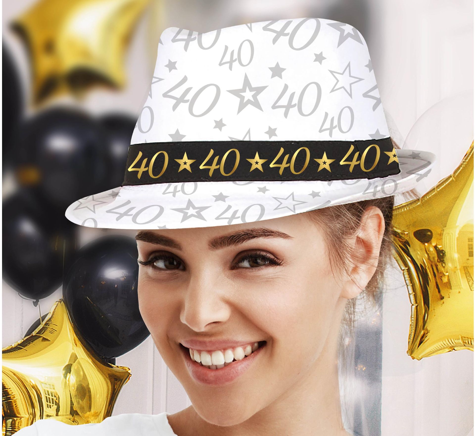 Witte Fedora 40 Jaar Verjaardag