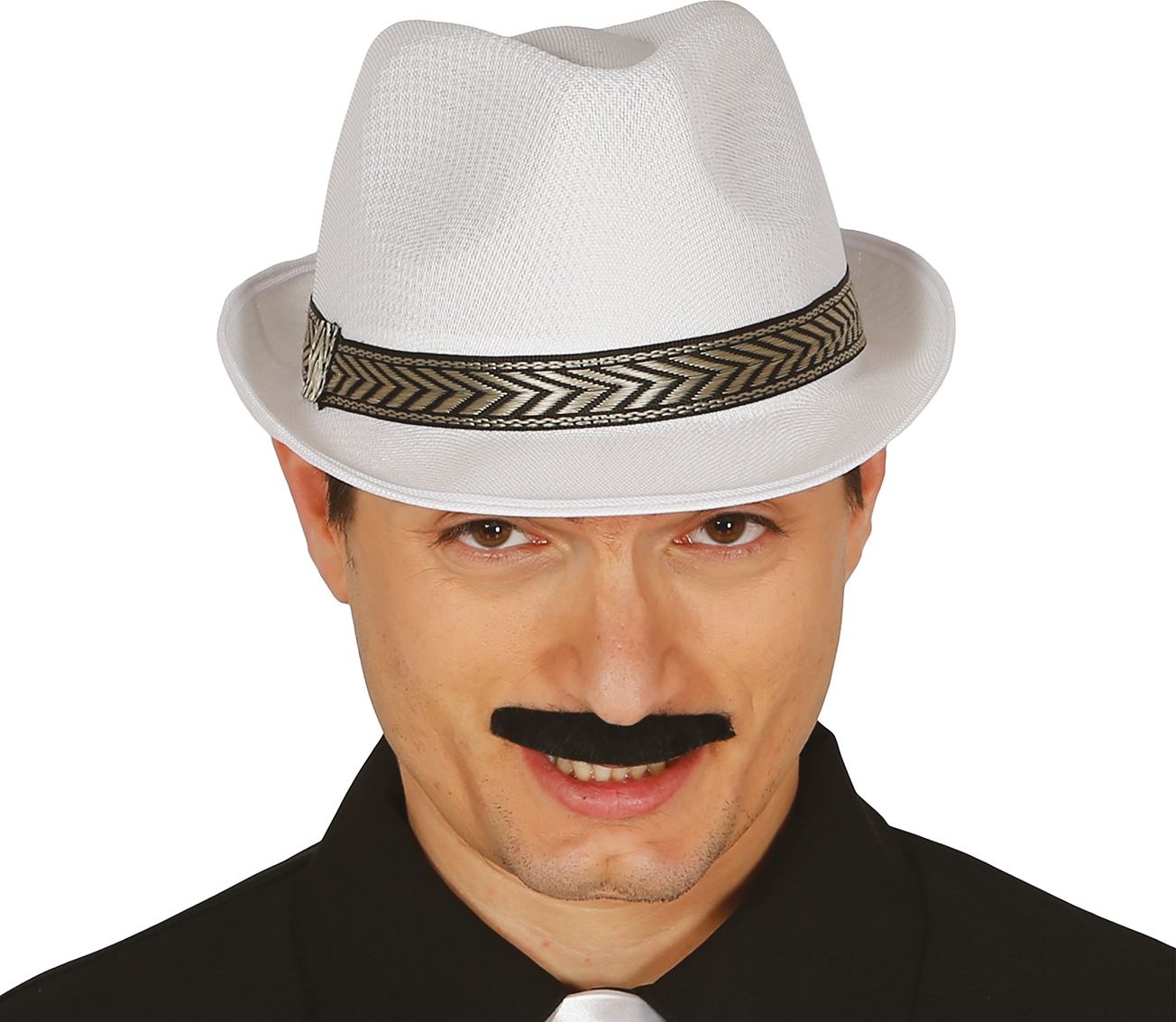 Witte gangster fedora