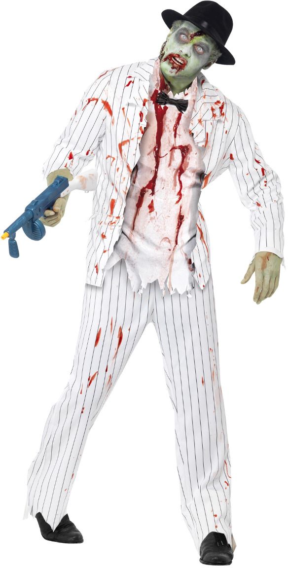 Witte gangster outfit zombie