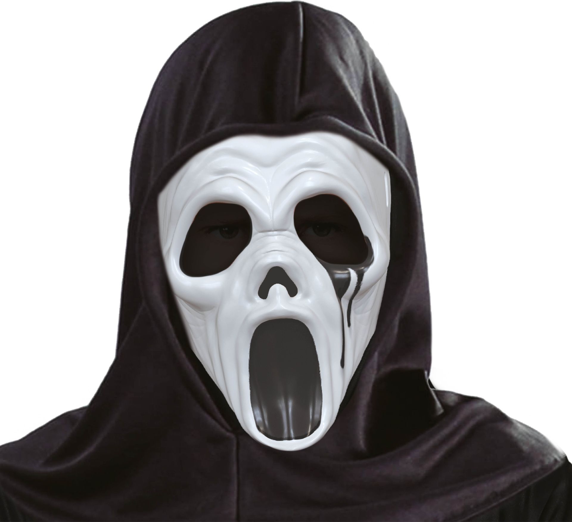 Witte Geest Masker met Kap Halloween