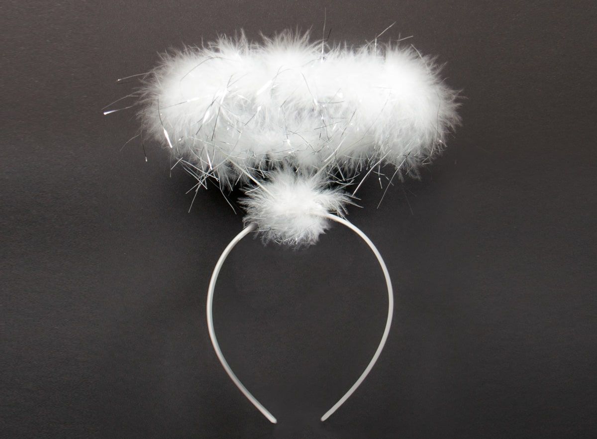 Witte halo engel tiara