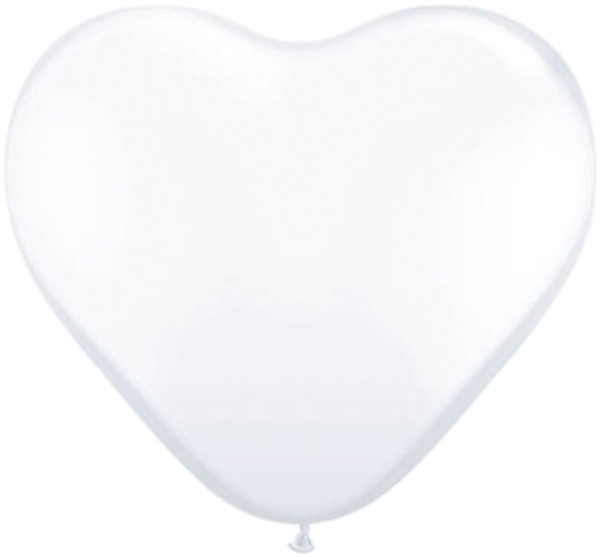 Witte hartvormige ballonnen 100 stuks