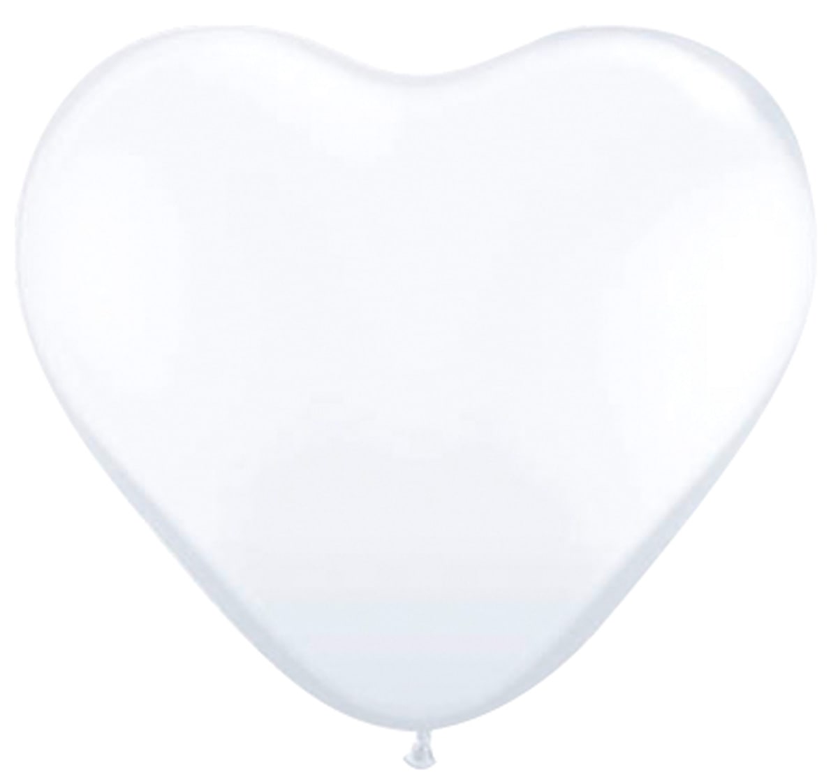 Witte hartvormige ballonnen 8 stuks